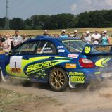 Jan Becker gewinnt im Subaru Impreza  den Sekundenkampf beim Masterslauf in Niedersachsen